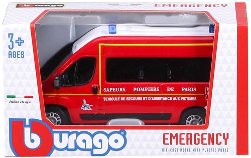 Camion des Pompiers de Paris Bburago Fiat Ducato Sapeurs 1:55