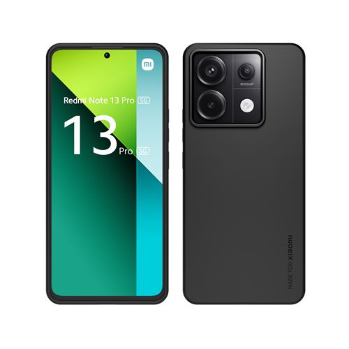 Coque arriere semi-rigide noir pour Redmi Note 13 Pro 5G