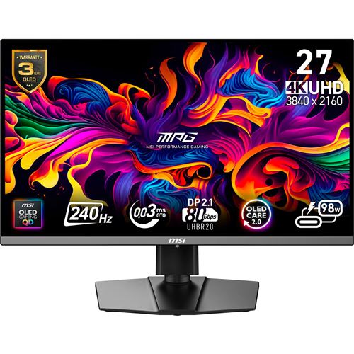 Ecran PC Gaming MSI MPG 272URX QD-OLED 26,5 240 Hz 4K UHD