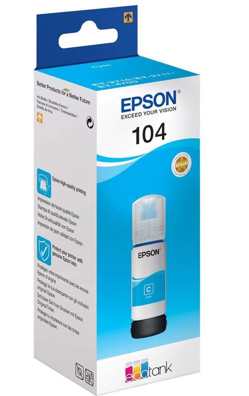 Bouteille D'encre Epson104 Ecotank C13t00p440 Jaune Epson La Bouteille D'encre - vue 1