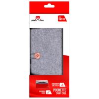 Freaks And Geeks Pochette pour Nintendo Switch Gris clair et rouge
