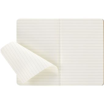 Cahier ligné - Format de poche - Couverture souple en carton kraft