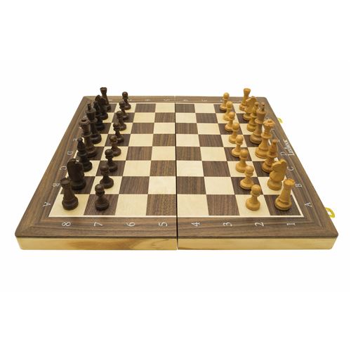 Jeu d’échecs magnétique pliable en bois - vue 1