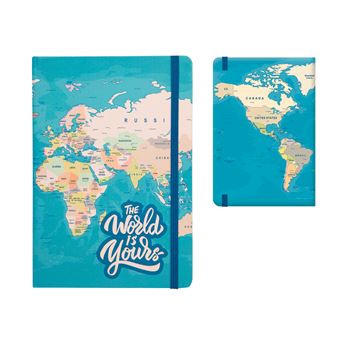 Cahier petit format Itotal A5 The World Is Yours