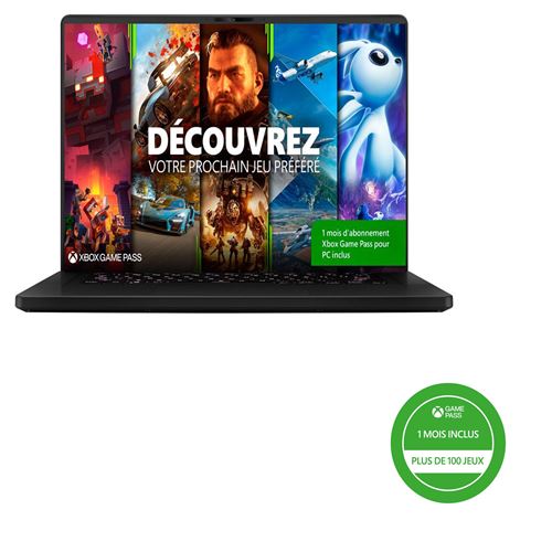 PC Portable Gaming Asus ROG ZEPHYRUS-M16-GU603ZW-084W 16" Intel Core i9 16 Go RAM 1 To SSD Nvidia RTX 3070ti Noir + 1 mois d'abonnement Xbox Game Pass