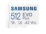 Carte mémoire micro SDXC Samsung Evo Plus MB-MC512KA/EU Class 10 512 Go Blanc