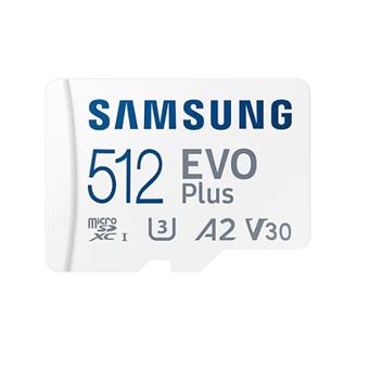 Carte mémoire micro SDXC Samsung Evo Plus 512 Go Blanc - 1
