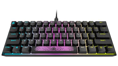 CORSAIR Gaming K65 RGB MINI 60% - Toetsenbord - achtergrondverlichting - USB - Frans - toetsschakelaar: CHERRY MX Red