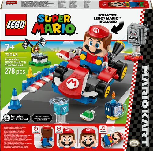 LEGO® Super Mario™ 72043 Mario Kart™ – LEGO® Mario™ interactif et kart standard