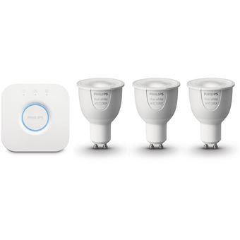 Kit De Démarrage Philips Hue White And Color Ambiance Avec 3 Spots GU10 1 Pont Et 1 Variateur