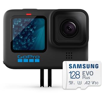 Caméra sport GoPro Hero 11 avec Carte SD et Tripod Grip 2.0 GoPro 3 Noir -  Caméra sport