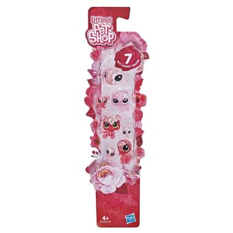 Pack de 7 figurines Littlest Pet Shop Collection Jardin Enchanté Tube Rose