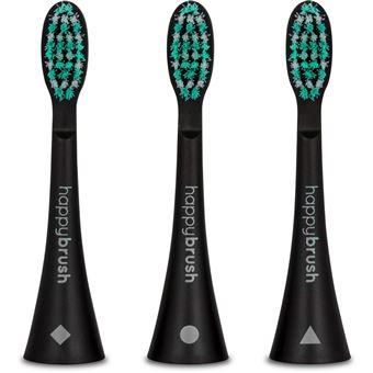 Têtes de rechange Happy Brush ECO V3 SuperClean Noir