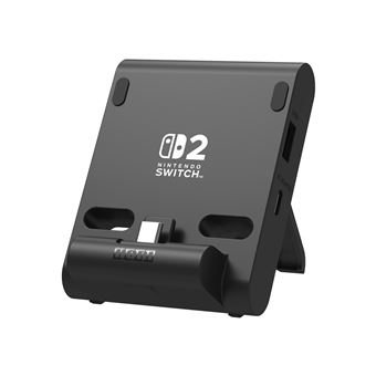 PlayStand portable Hori à double USB Noir pour Nintendo Switch 2