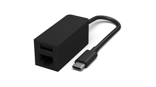Adaptateur Microsoft USB-C vers Ethernet + USB-A Noir