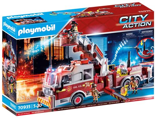 Playmobil 70935 Camion De Pompiers Avec Échelle