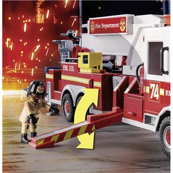 Playmobil 71035 – Pompiers Avec Voiturette, 2 Personnages Et Accessoires – Dès 4 Ans