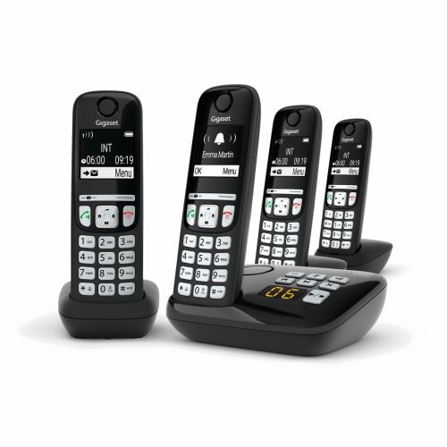 Téléphone fixe sans fil Gigaset A700A Quattro Noir