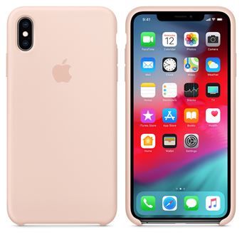 coque iphone xs silicone rose apple