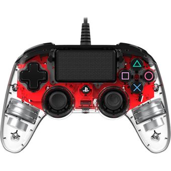 Manette filaire Nacon Lumineuse Rouge pour PS4 - 1