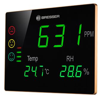 Moniteur de qualité d'air Bresser Smile XXL 7004030 Noir