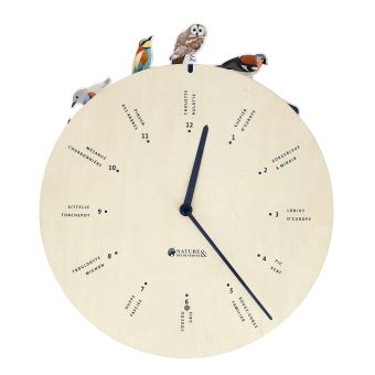 RARE VINTAGE PENDULE horloge quartz oiseaux barbotine faïence polychrome unique EUR 59,00 - FR