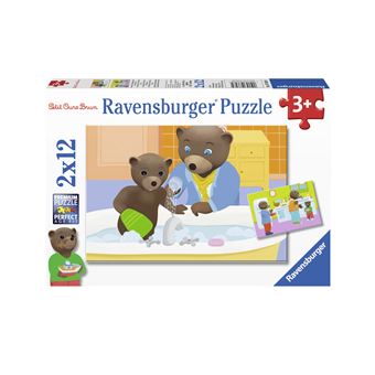 Puzzles 2 x 12 pièces Ravensburger La famille de Petit Ours Brun