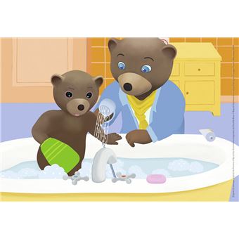 Puzzles 2 x 12 pièces Ravensburger La famille de Petit Ours Brun