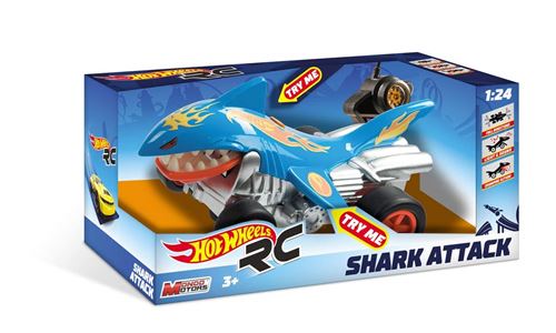 Voiture radiocommand?�e Mondo Motors Hot Wheels Shark attack 1 :24 - Voiture t?�l?�command?�e 