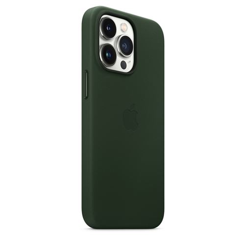 Coque Luxe Cuir Housse Etui L01 pour Apple iPhone 13 Pro Max Vert