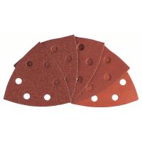Set de 10 feuilles abrasives sur bois Bosch Delta Rouge