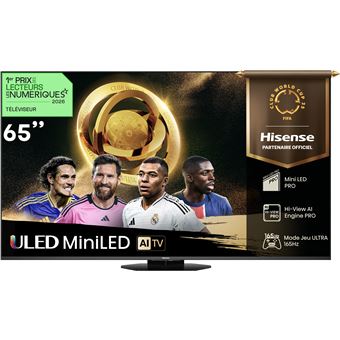 TV MINILED Hisense 65U8Q 165Hz Son Spatialise 4.1.2. Dolby Vision-Atmos