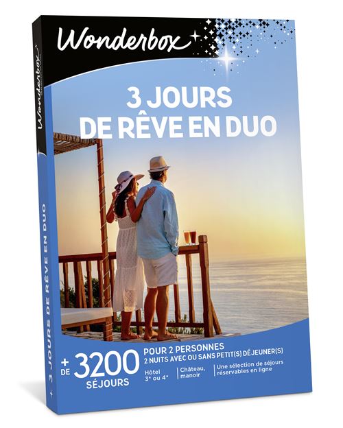 Coffret cadeau Wonderbox 3 jours de rêve en duo Edition 2025