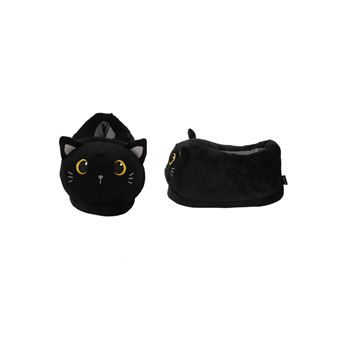 Paire de pantoufles en peluche Itotal Chat Noir