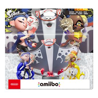 Pack de 3 figurines Amiibo Splatoon 3 Pasquale + Raimi + Angie