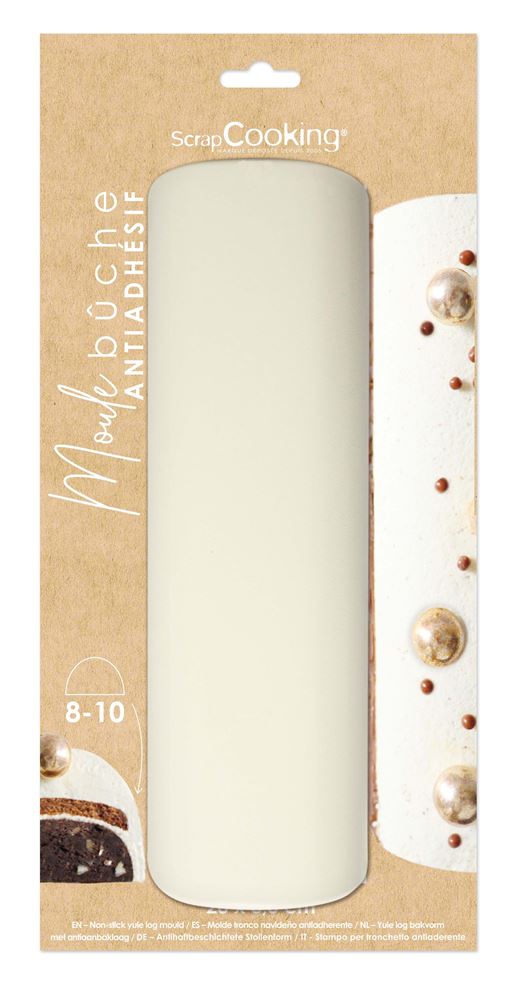 Moule à Bûche En Acier Antiadhésif ScrapCooking - 28 Cm, Compatible Four Et Congélateur, Idéal Pour Noël