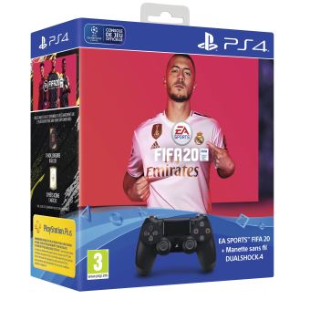 Sony DualShock 4 v2 - FIFA 20 Bundle - manette de jeu - sans fil - Bluetooth - noir de jais - pour Sony PlayStation 4