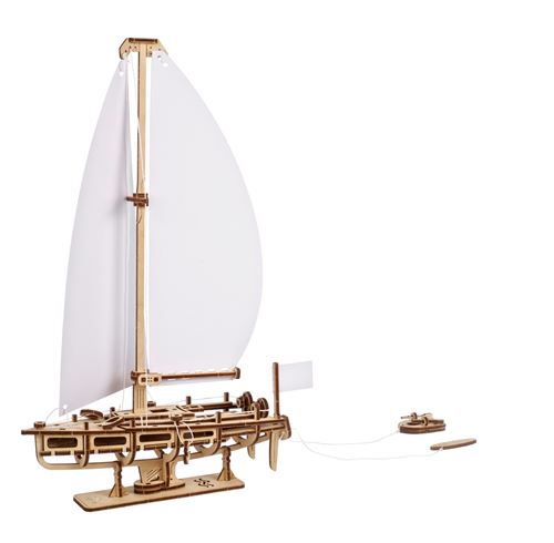UGEARS Modeles mecaniques: OCEAN BEAUTY YACHT 31,5x19x11,5cm, 95 pieces, en  bois, temps de montage 5h, boîte 24,8x9,2x1,44cm, 14+