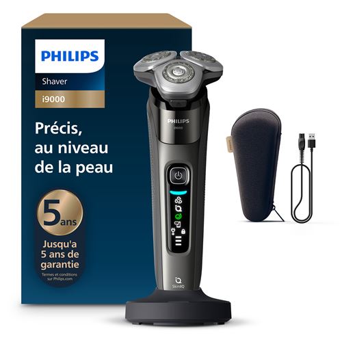 Rasoir Homme Philips Serie I9000 avec Skiniq Noir Gris X9002/10