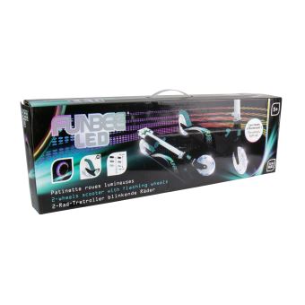 Patinette Funbee avec 2 roues LED Noir et Argent