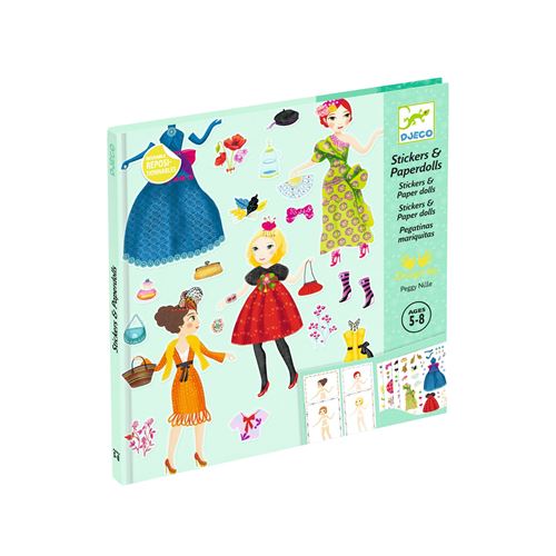 Stickers et paperdolls Trop mode Djeco