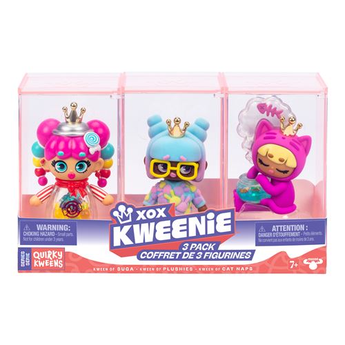 Pack de poupées XOX KWEENIE Série Quirky 13 cm 3 poupées incluses Finitions uniques