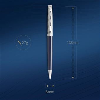 WATERMAN Hémisphère L'Essence du bleu Stylo bille, Bleu, recharge bleue pointe moyenne, Coffret cadeau