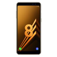 Samsung Galaxy A8 (2018) - 4G smartphone - double SIM - RAM 4 Go / Mémoire interne 32 Go - microSD slot - écran OEL - 5.6" - 2220 x 1080 pixels - rear camera 16 MP - 2x front cameras 16 MP, 8 MP - or