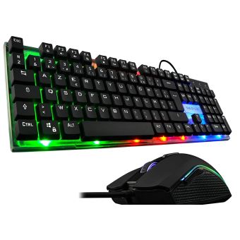 Pack Gaming Souris + Clavier The G-Lab Combo Zinc - Clavier - Achat & prix