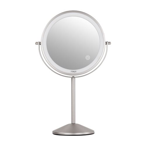 Miroir Sur Pied Double Face Grossissant Haepi Hi-Bella Argent