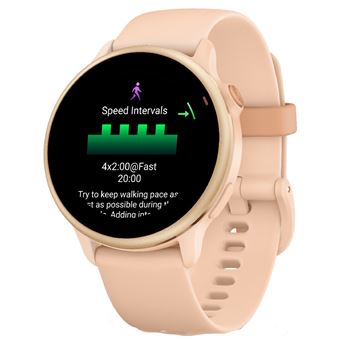 Montre connectée Garmin Vívoactive® 6 42 mm Rose pêche avec bracelet Rose
