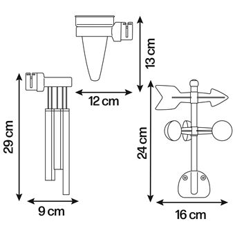 Comprend 3 accessoires: un carillon, une girouette/anemometre et un pluviometre. Compatible avec les maisons Smoby.Des 2 ans.Fabrication Francaise.