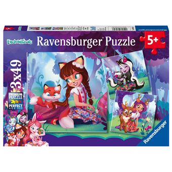 Puzzles Ravensburger Le monde merveilleux des Enchantimals 3 x 49 pièces