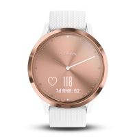 Montre Garmin Vivomove HR Or Rose + Bracelet Blanc S/M